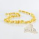 Amber yellow necklace polished chips